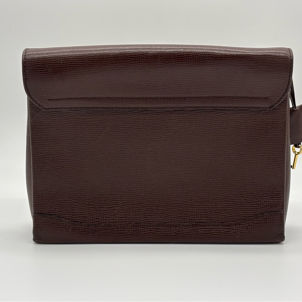 Vintage Celine Brown Leather Clutch with Strap - Picture 2 of 11